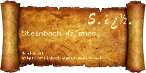 Steinbach Ágnes névjegykártya