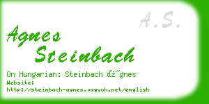 agnes steinbach business card